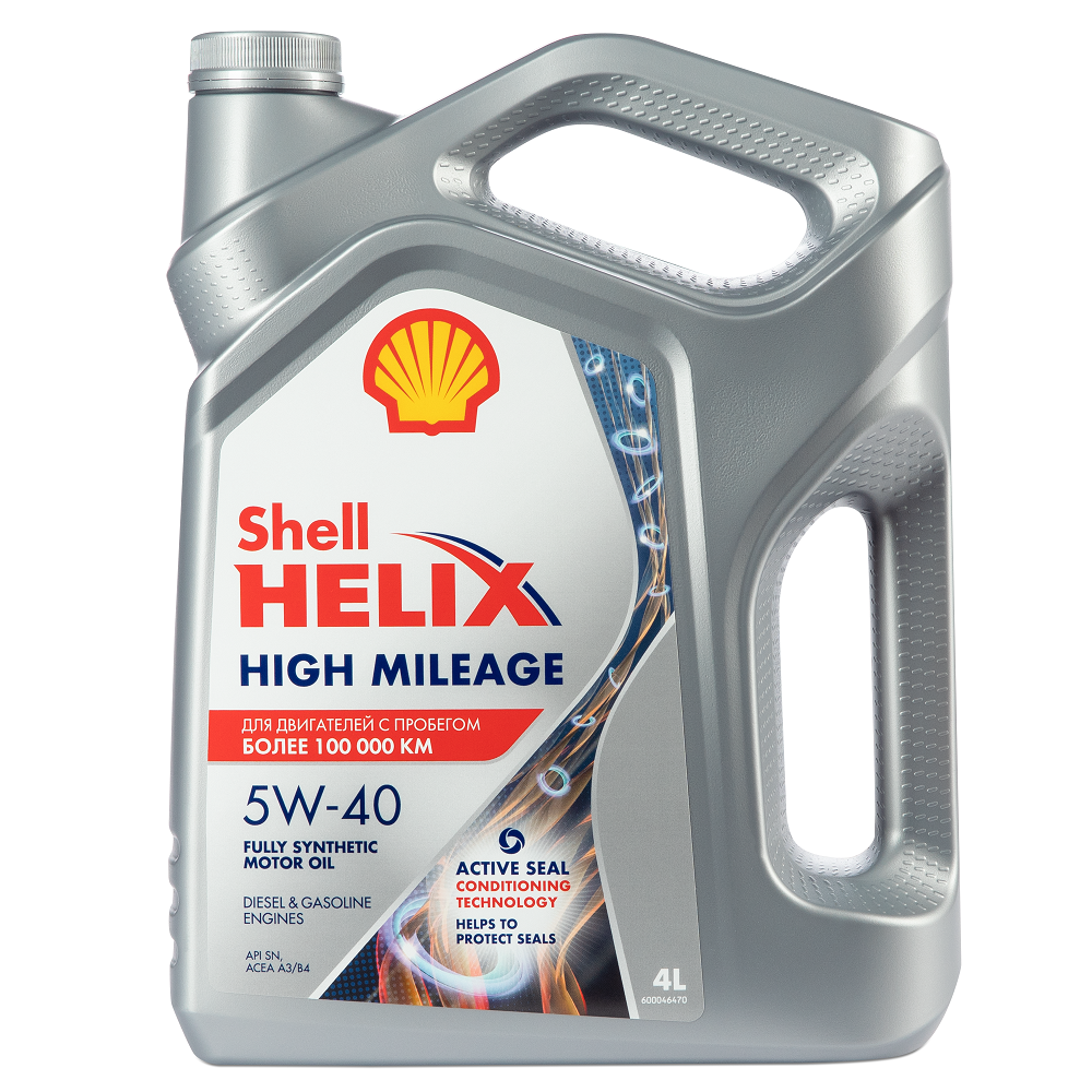 Моторное масло Моторное масло Shell Helix High Mileage 5W-40 синтетика  купить в Москве - цены от официального дистрибьютора «Шелл» | Артикул:  550050425